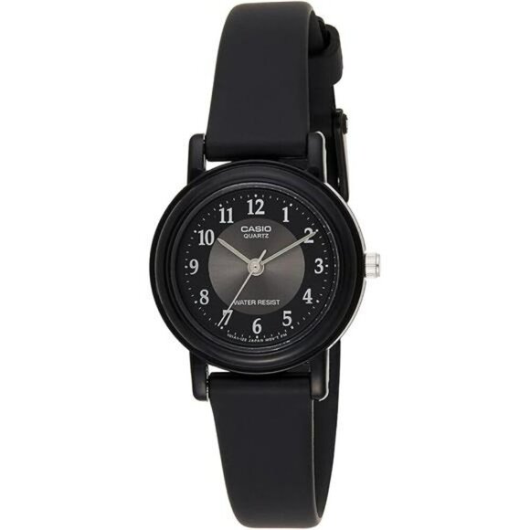 Womens Black Analog Watch Lightweight Water Resistant Classic Quartz Timepiece - Picture 1 of 7